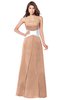 ColsBM Jeptha Fresh Salmon Bridesmaid Dresses A-line Floor Length Zip up Sleeveless Glamorous Strapless