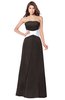 ColsBM Jeptha Fudge Brown Bridesmaid Dresses A-line Floor Length Zip up Sleeveless Glamorous Strapless