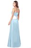 ColsBM Jeptha Ice Blue Bridesmaid Dresses A-line Floor Length Zip up Sleeveless Glamorous Strapless