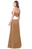 ColsBM Jeptha Light Brown Bridesmaid Dresses A-line Floor Length Zip up Sleeveless Glamorous Strapless