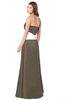 ColsBM Jeptha Otter Bridesmaid Dresses A-line Floor Length Zip up Sleeveless Glamorous Strapless