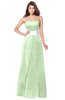 ColsBM Jeptha Pale Green Bridesmaid Dresses A-line Floor Length Zip up Sleeveless Glamorous Strapless