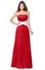 ColsBM Jeptha Red Bridesmaid Dresses A-line Floor Length Zip up Sleeveless Glamorous Strapless