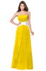 ColsBM Jeptha Yellow Bridesmaid Dresses A-line Floor Length Zip up Sleeveless Glamorous Strapless