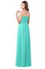 ColsBM Wisdom Blue Turquoise Bridesmaid Dresses Sleeveless Pick up Sexy Strapless A-line Zip up