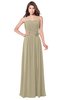 ColsBM Wisdom Candied Ginger Bridesmaid Dresses Sleeveless Pick up Sexy Strapless A-line Zip up