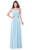 ColsBM Wisdom Ice Blue Bridesmaid Dresses Sleeveless Pick up Sexy Strapless A-line Zip up