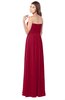 ColsBM Wisdom Maroon Bridesmaid Dresses Sleeveless Pick up Sexy Strapless A-line Zip up