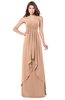 ColsBM Franny Almost Apricot Bridesmaid Dresses Sweetheart Elegant Sleeveless A-line Half Backless Floor Length