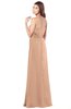 ColsBM Franny Almost Apricot Bridesmaid Dresses Sweetheart Elegant Sleeveless A-line Half Backless Floor Length