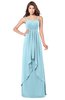 ColsBM Franny Aqua Bridesmaid Dresses Sweetheart Elegant Sleeveless A-line Half Backless Floor Length