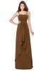 ColsBM Franny Brown Bridesmaid Dresses Sweetheart Elegant Sleeveless A-line Half Backless Floor Length