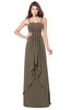 ColsBM Franny Carafe Brown Bridesmaid Dresses Sweetheart Elegant Sleeveless A-line Half Backless Floor Length