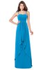 ColsBM Franny Cornflower Blue Bridesmaid Dresses Sweetheart Elegant Sleeveless A-line Half Backless Floor Length
