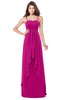 ColsBM Franny Hot Pink Bridesmaid Dresses Sweetheart Elegant Sleeveless A-line Half Backless Floor Length