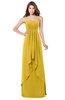 ColsBM Franny Lemon Curry Bridesmaid Dresses Sweetheart Elegant Sleeveless A-line Half Backless Floor Length