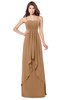 ColsBM Franny Light Brown Bridesmaid Dresses Sweetheart Elegant Sleeveless A-line Half Backless Floor Length