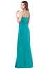 ColsBM Franny Peacock Blue Bridesmaid Dresses Sweetheart Elegant Sleeveless A-line Half Backless Floor Length