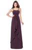 ColsBM Franny Plum Bridesmaid Dresses Sweetheart Elegant Sleeveless A-line Half Backless Floor Length