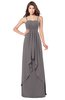 ColsBM Franny Ridge Grey Bridesmaid Dresses Sweetheart Elegant Sleeveless A-line Half Backless Floor Length