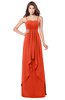 ColsBM Franny Tangerine Tango Bridesmaid Dresses Sweetheart Elegant Sleeveless A-line Half Backless Floor Length