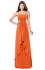 ColsBM Franny Tangerine Bridesmaid Dresses Sweetheart Elegant Sleeveless A-line Half Backless Floor Length
