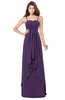 ColsBM Franny Violet Bridesmaid Dresses Sweetheart Elegant Sleeveless A-line Half Backless Floor Length