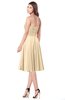 ColsBM Purdie Apricot Gelato Bridesmaid Dresses A-line Strapless Half Backless Tea Length Sleeveless Gorgeous