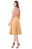 ColsBM Purdie Apricot Bridesmaid Dresses A-line Strapless Half Backless Tea Length Sleeveless Gorgeous