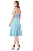 ColsBM Purdie Aqua Bridesmaid Dresses A-line Strapless Half Backless Tea Length Sleeveless Gorgeous