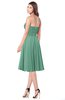 ColsBM Purdie Beryl Green Bridesmaid Dresses A-line Strapless Half Backless Tea Length Sleeveless Gorgeous