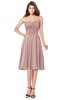 ColsBM Purdie Blush Pink Bridesmaid Dresses A-line Strapless Half Backless Tea Length Sleeveless Gorgeous
