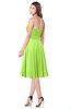 ColsBM Purdie Bright Green Bridesmaid Dresses A-line Strapless Half Backless Tea Length Sleeveless Gorgeous