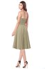 ColsBM Purdie Candied Ginger Bridesmaid Dresses A-line Strapless Half Backless Tea Length Sleeveless Gorgeous