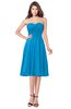ColsBM Purdie Cornflower Blue Bridesmaid Dresses A-line Strapless Half Backless Tea Length Sleeveless Gorgeous
