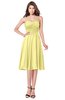ColsBM Purdie Daffodil Bridesmaid Dresses A-line Strapless Half Backless Tea Length Sleeveless Gorgeous