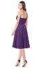 ColsBM Purdie Dark Purple Bridesmaid Dresses A-line Strapless Half Backless Tea Length Sleeveless Gorgeous
