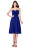 ColsBM Purdie Electric Blue Bridesmaid Dresses A-line Strapless Half Backless Tea Length Sleeveless Gorgeous