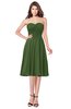 ColsBM Purdie Garden Green Bridesmaid Dresses A-line Strapless Half Backless Tea Length Sleeveless Gorgeous