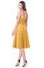 ColsBM Purdie Golden Cream Bridesmaid Dresses A-line Strapless Half Backless Tea Length Sleeveless Gorgeous