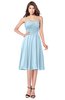 ColsBM Purdie Ice Blue Bridesmaid Dresses A-line Strapless Half Backless Tea Length Sleeveless Gorgeous
