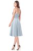 ColsBM Purdie Illusion Blue Bridesmaid Dresses A-line Strapless Half Backless Tea Length Sleeveless Gorgeous