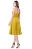 ColsBM Purdie Lemon Curry Bridesmaid Dresses A-line Strapless Half Backless Tea Length Sleeveless Gorgeous