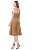 ColsBM Purdie Light Brown Bridesmaid Dresses A-line Strapless Half Backless Tea Length Sleeveless Gorgeous