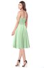 ColsBM Purdie Light Green Bridesmaid Dresses A-line Strapless Half Backless Tea Length Sleeveless Gorgeous