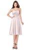 ColsBM Purdie Light Pink Bridesmaid Dresses A-line Strapless Half Backless Tea Length Sleeveless Gorgeous
