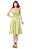 ColsBM Purdie Lime Sherbet Bridesmaid Dresses A-line Strapless Half Backless Tea Length Sleeveless Gorgeous