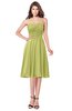 ColsBM Purdie Linden Green Bridesmaid Dresses A-line Strapless Half Backless Tea Length Sleeveless Gorgeous