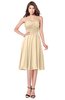ColsBM Purdie Marzipan Bridesmaid Dresses A-line Strapless Half Backless Tea Length Sleeveless Gorgeous