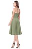 ColsBM Purdie Moss Green Bridesmaid Dresses A-line Strapless Half Backless Tea Length Sleeveless Gorgeous